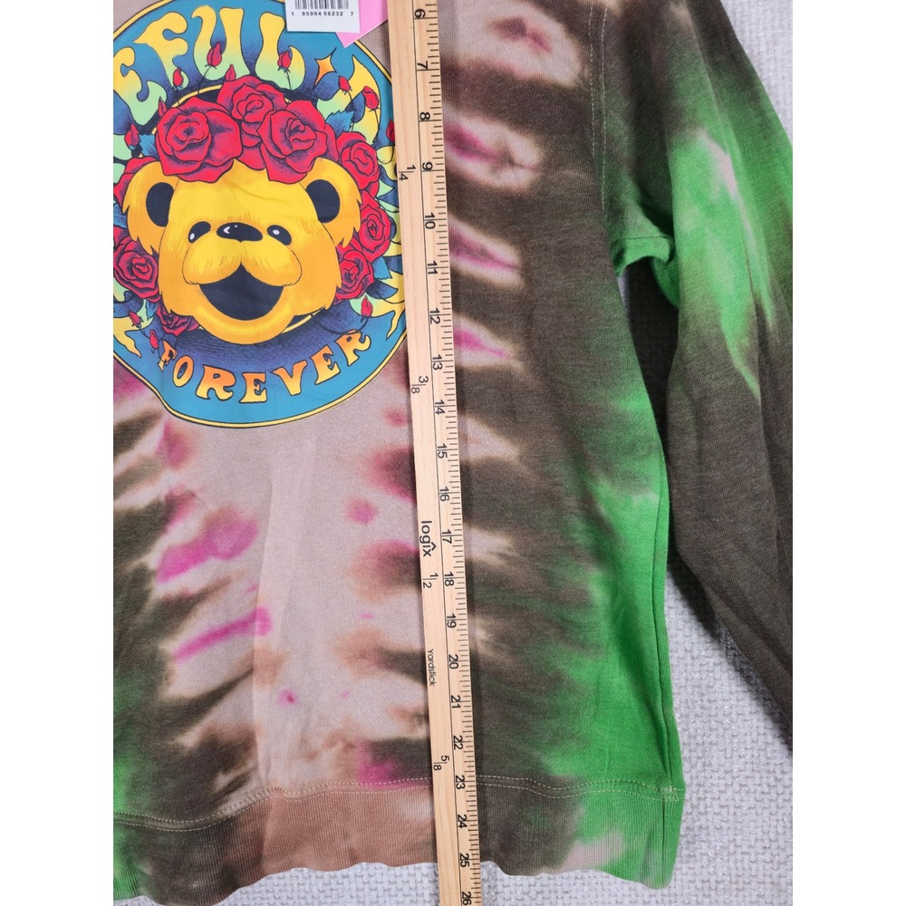 Grateful Dead Dancing Bear Tie Dye Long Sleeve Crewneck Sweatshirt Women's Sz S - Picture 4 of 8